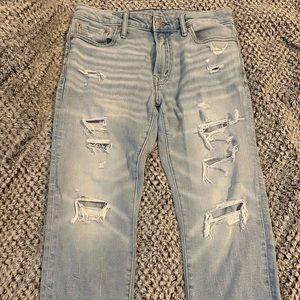 American eagle light blue ripped size 30